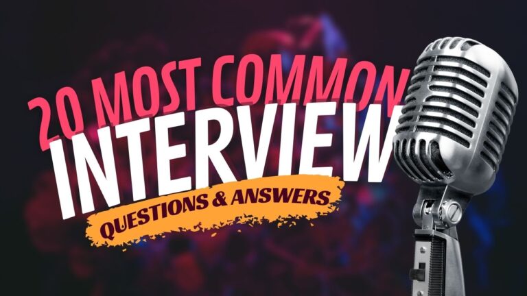 20 Most Common Interview Questions and Answers: Ace Your Next Job Interview